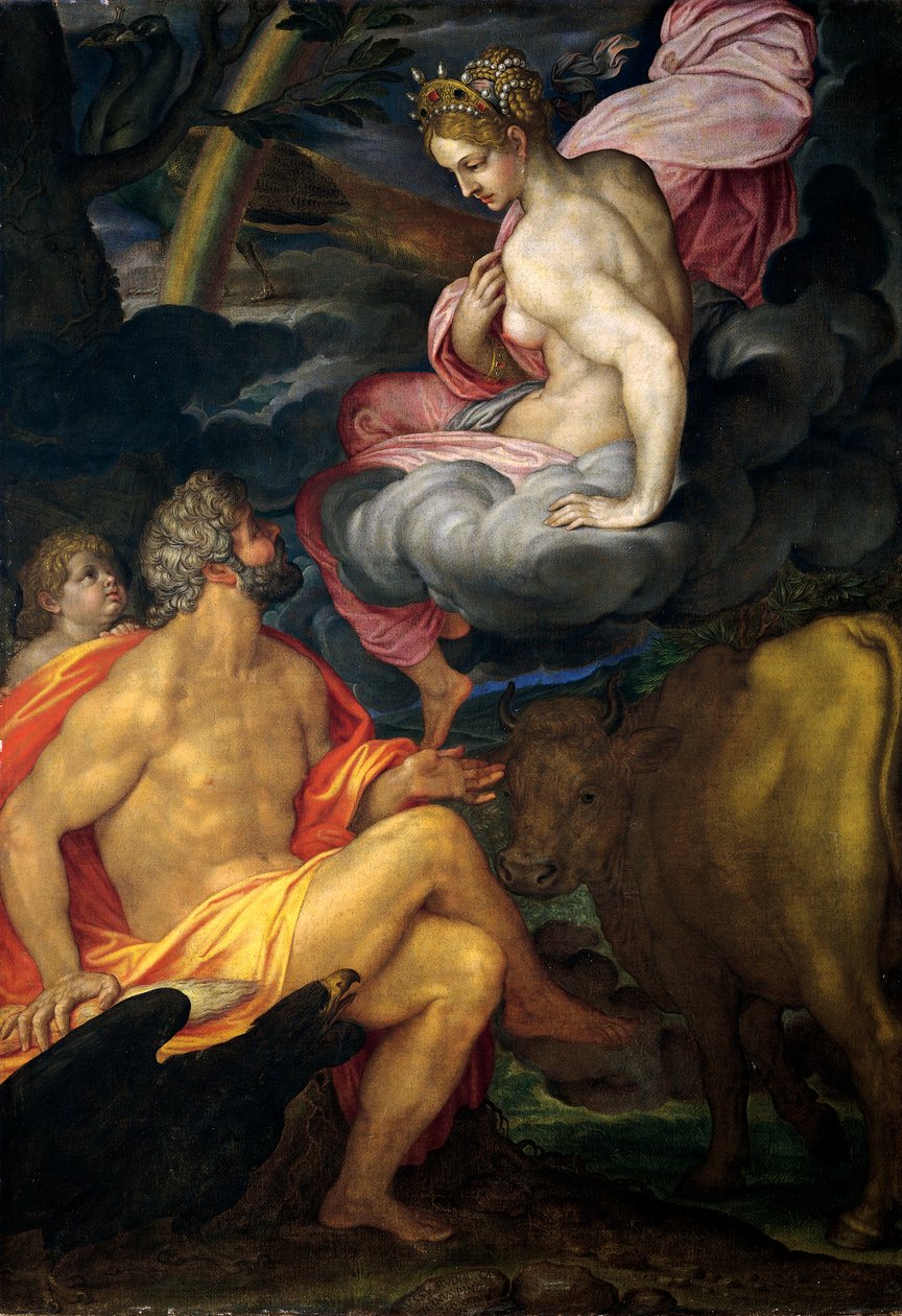 Jupiter, Juno og Io, av Ambrogio Figino, olje på lerret, 211x145 cm av Ambrogio Giovanni Figino