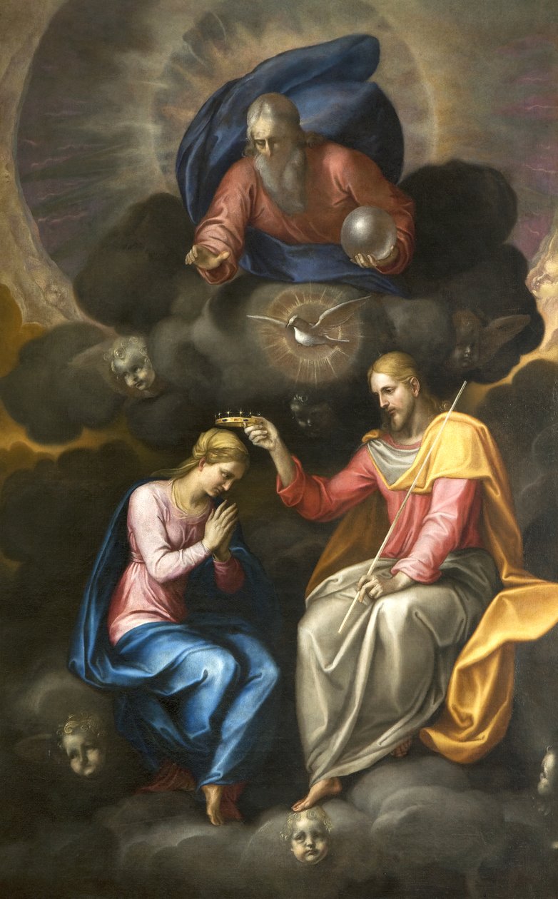 Jomfruens kroning, 1581 av Ambrogio Giovanni Figino