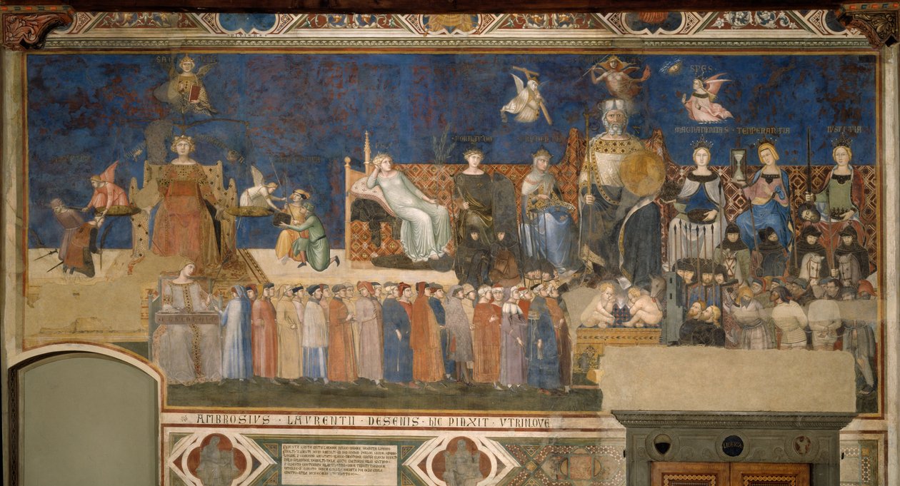 Allegory of Good Government av Ambrogio Lorenzetti