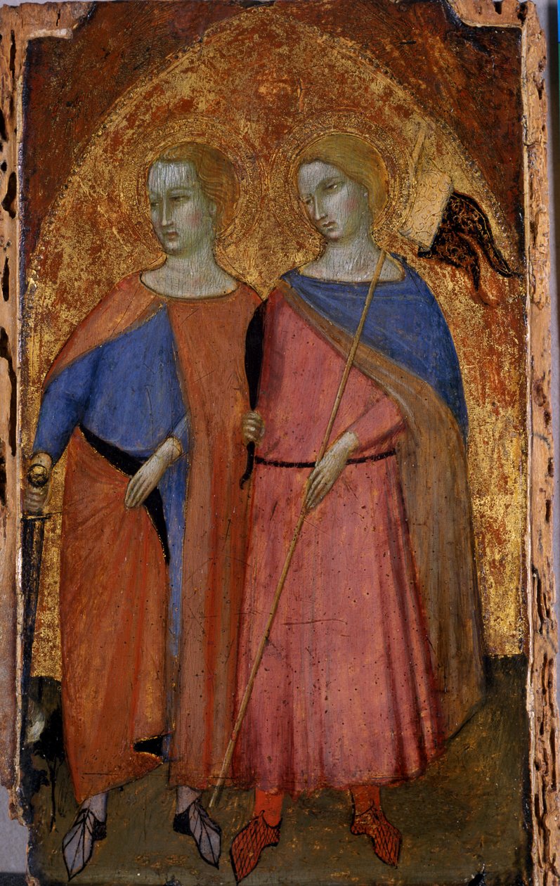 De hellige Galganus og Ansanus, ca. 1360 (tempera på poppeltre) av Ambrogio Lorenzetti