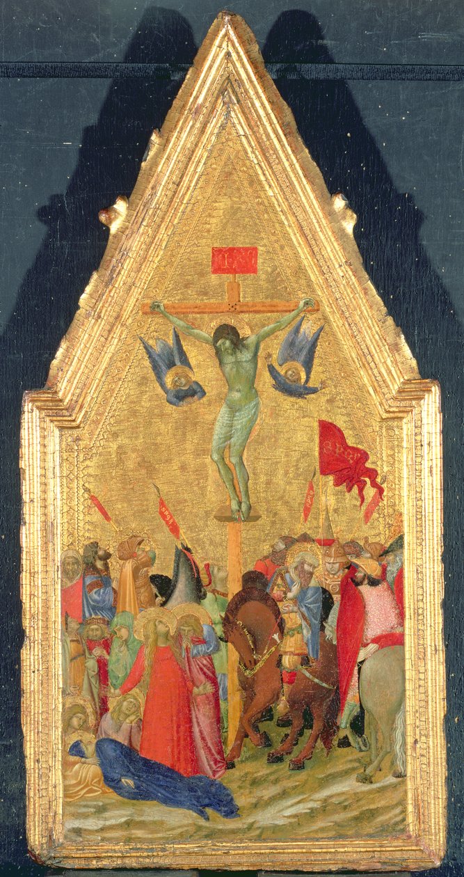 The Crucifixion, ca. 1348-49 (tempera og bladgull på panel) av Ambrogio Lorenzetti