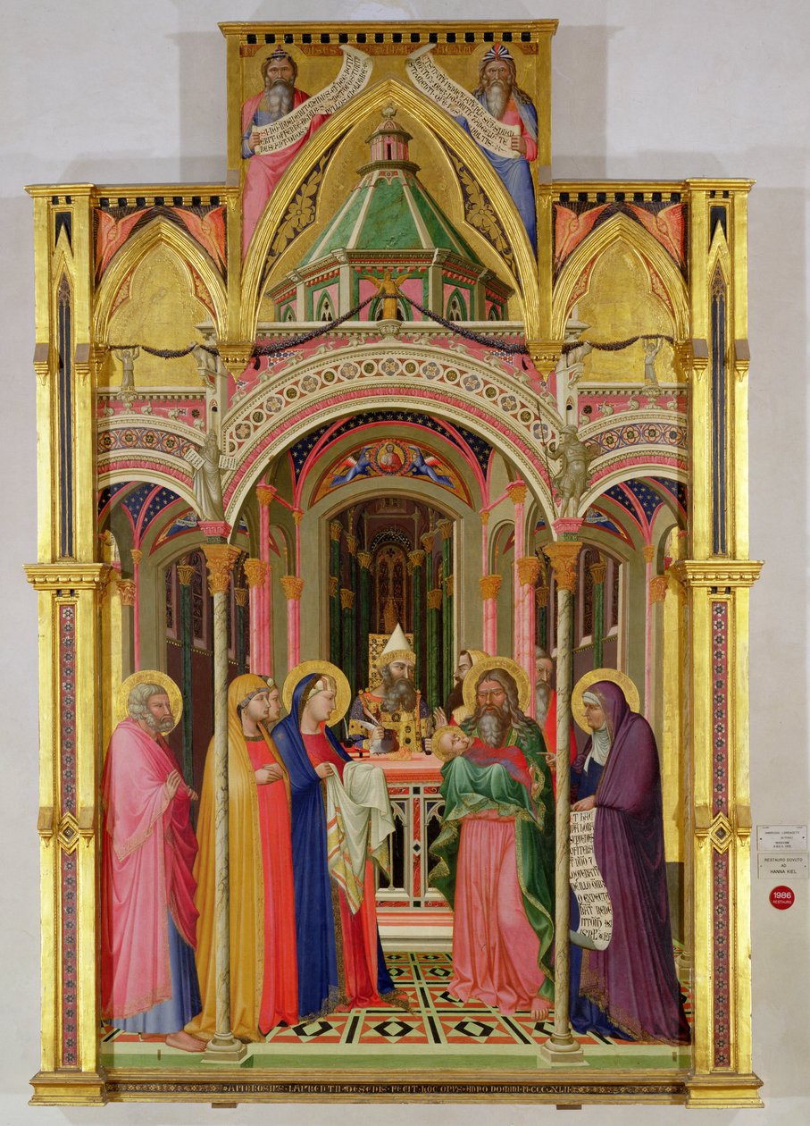 Presentasjonen i tempelet, 1342 (tempera på panel) av Ambrogio Lorenzetti