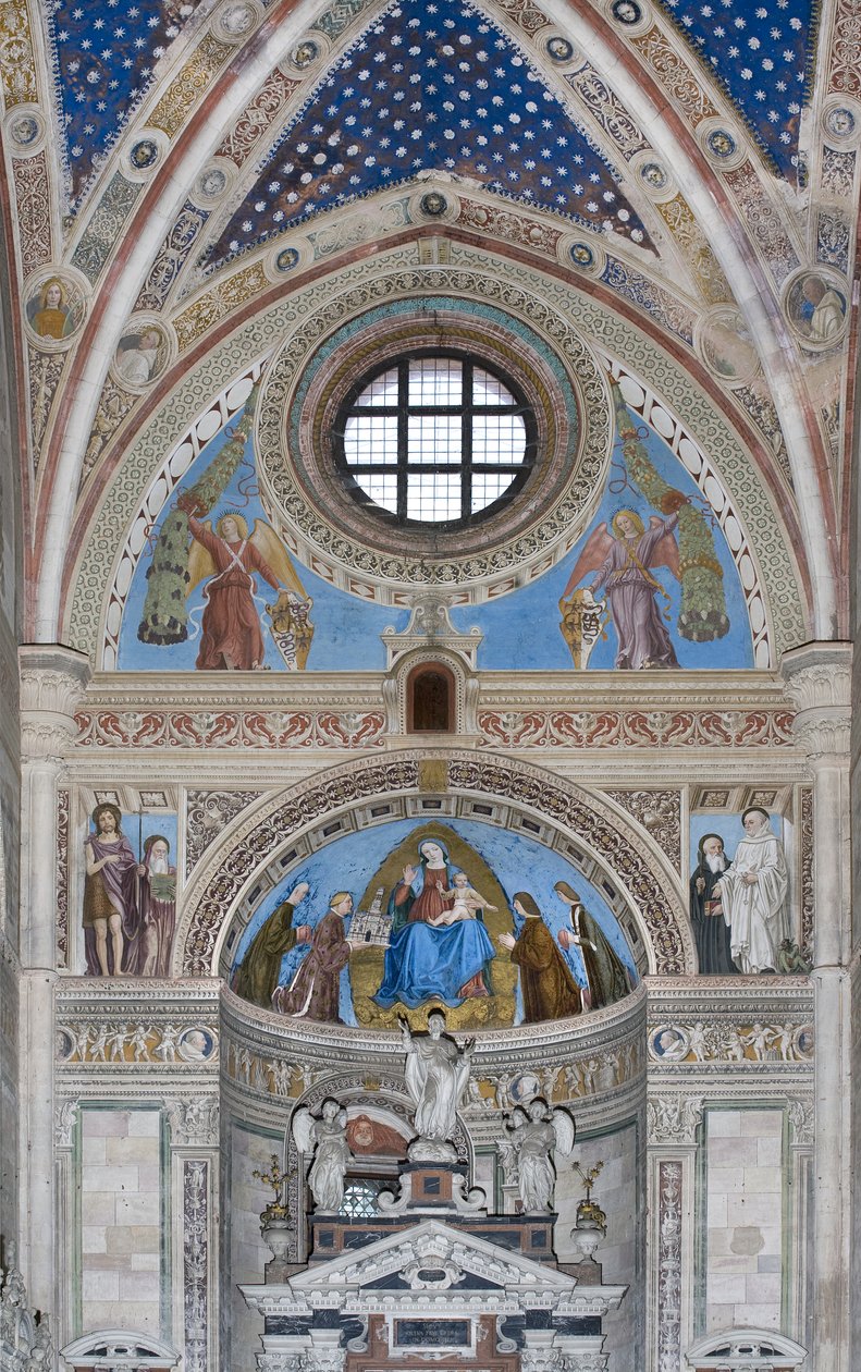 Gian Galeazzo Visconti og sønner tilbyr modellen av Charterhouse til Jomfru Maria, 1500-1522 av Ambrogio da Fossano
