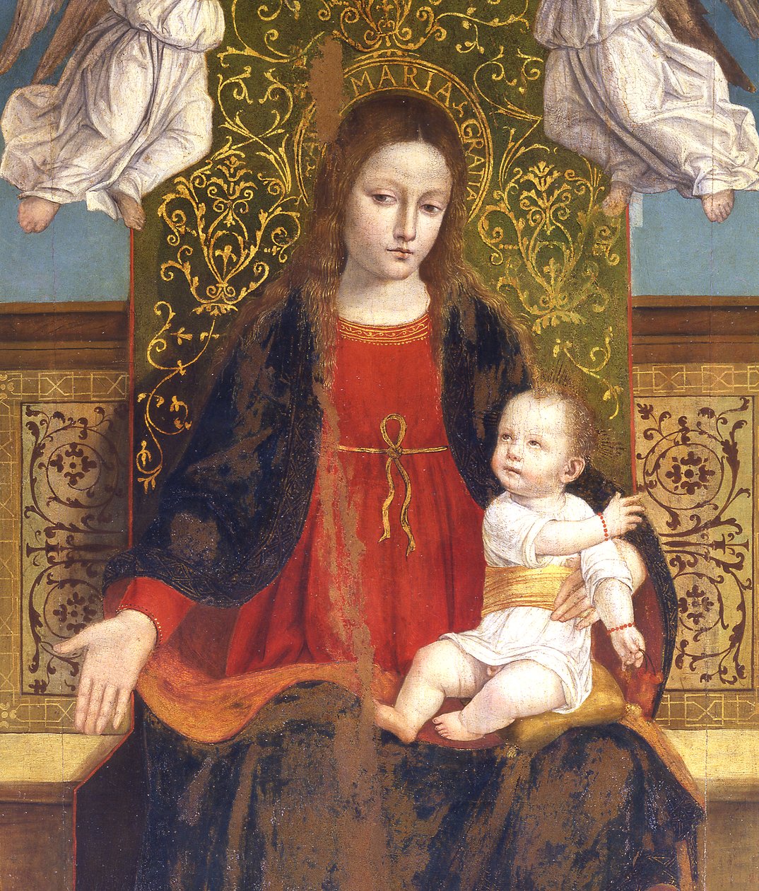 Madonna og barn, detalj av Ambrogio da Fossano