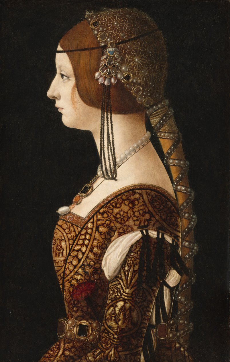 Bianca Maria Sforza, sannsynligvis 1493. av Ambrogio de Predis
