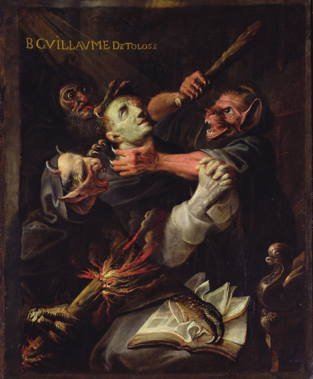 Den salige Guillaume de Toulouse (755-812) plaget av demoner av Ambroise Fredeau