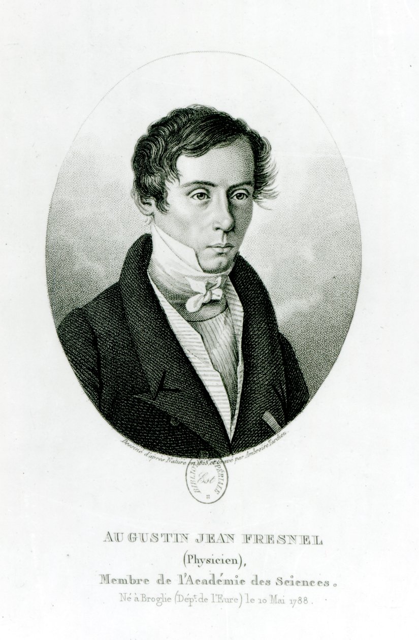 Augustin Jean Fresnel (1788-1827) 1825 av Ambroise Tardieu