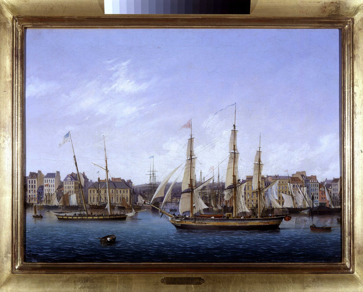 Le port du Havre, av Louis Garneray, sd. ca 1820, Olje på lerret, H. 0,330; L. 0,460. CCIP Coll. av Ambroise Louis Garneray