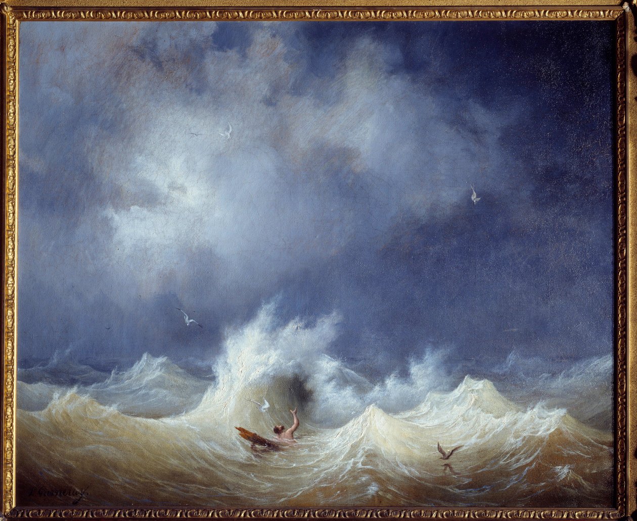 Forliset maleri av Ambroise Louis Garneray (1783-1857) 1800-tallet Brest, Musee des Beaux Arts av Ambroise Louis Garneray