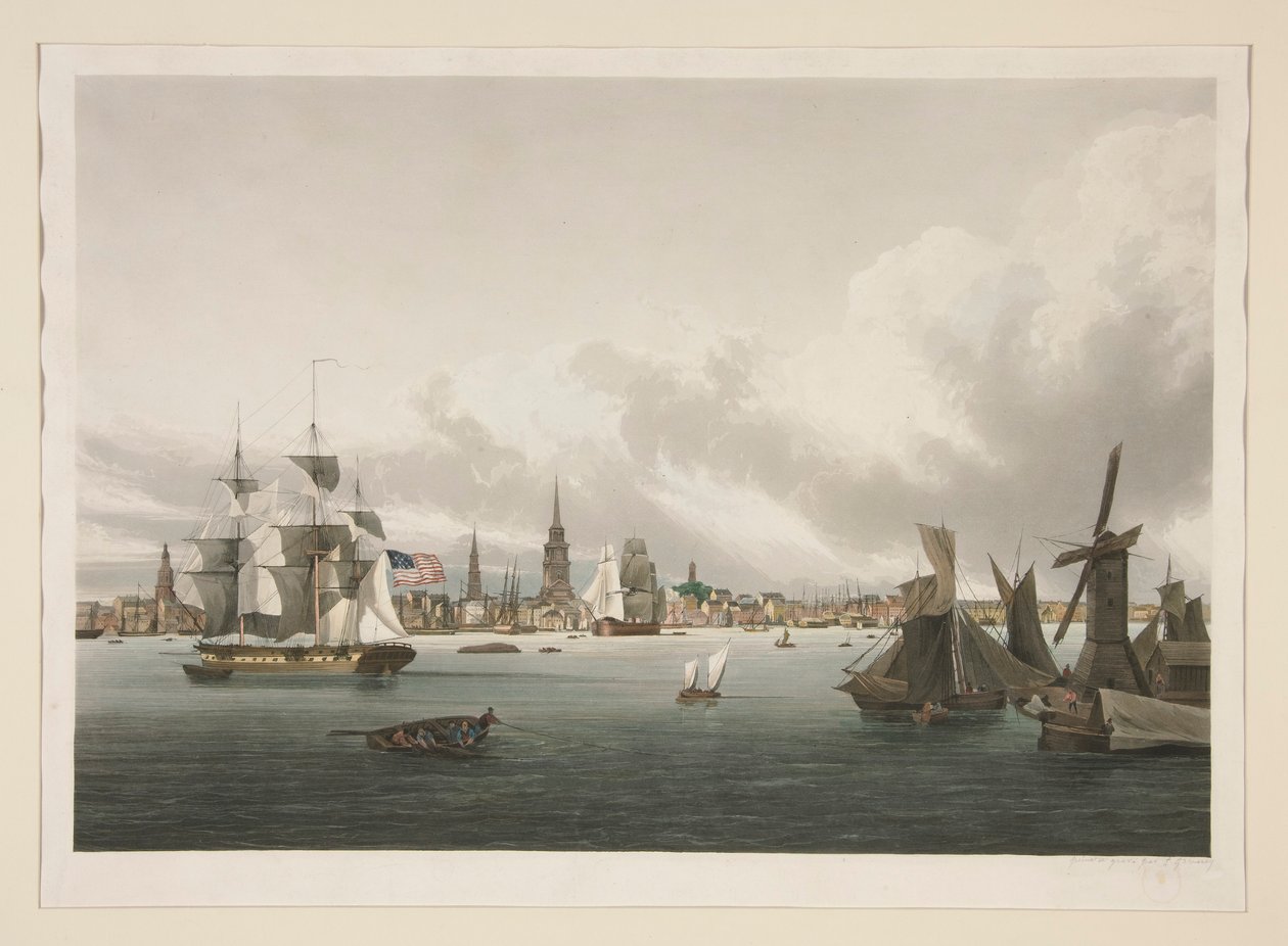 Utsikt over Philadelphia av Ambroise Louis Garneray