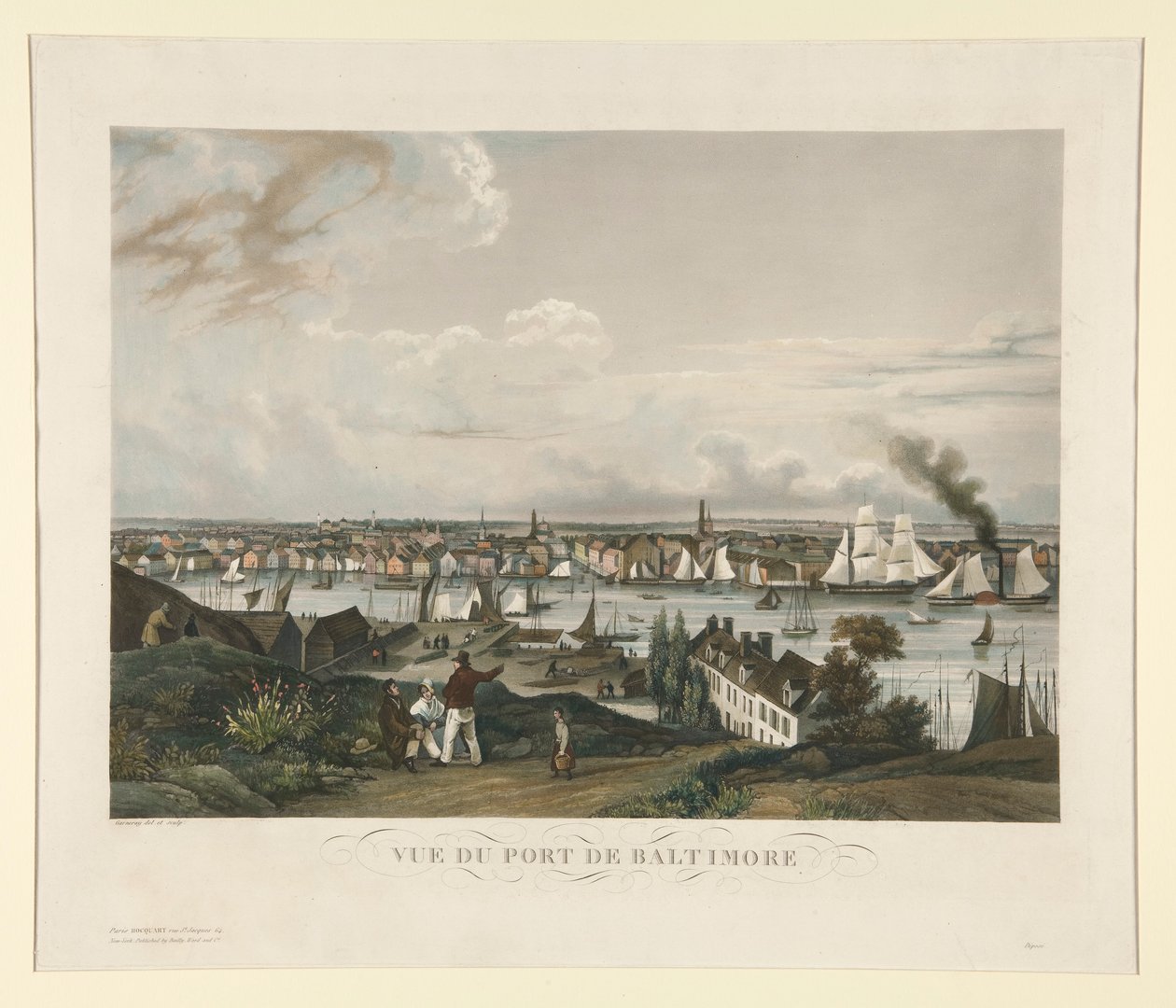 Utsikt over havnen i Baltimore av Ambroise Louis Garneray