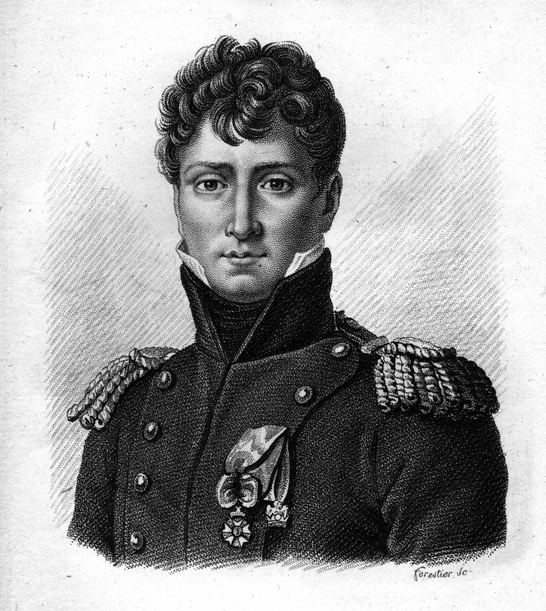 Auguste de Colbert (1777-1809), fransk general i "Portretter av franske generaler"". Gravert av Ambroise Tardieu i 1818. Stella Collection av Ambroise Tardieu