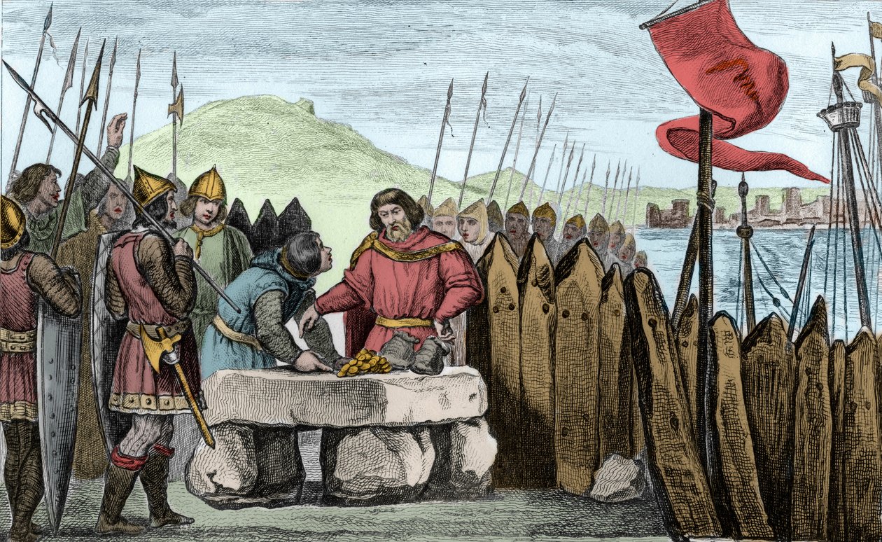 Karl III den tjukke (839-88) betaler ned for vikinginntrengerne i 886 - Charles III 3 le Gros (839-888) keiser av Vesten (881-887) og regent av Frankrike (884-887) slo leir under Paris