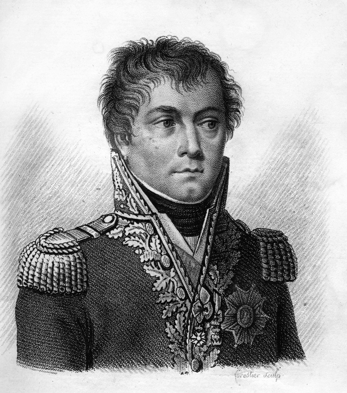 Grev Antoine François Andreossy (1761-1828), fransk general og diplomat.i "" Portretter av de franske generalene"". Gravert av Ambroise Tardieu i 1818. Stella Collection av Ambroise Tardieu