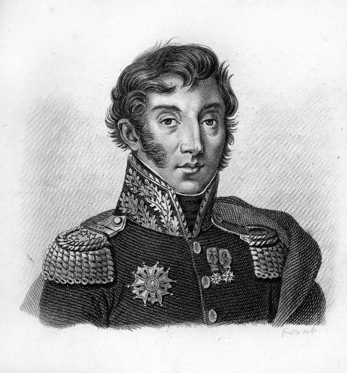 Grev Jean Maximilien Lamarque (1770-1832), fransk general og politiker- i "Portretter av de franske generalene etter franskmennenes seire og erobringer". Gravert av Ambroise Tardieu i 1818. Stella Collection. av Ambroise Tardieu