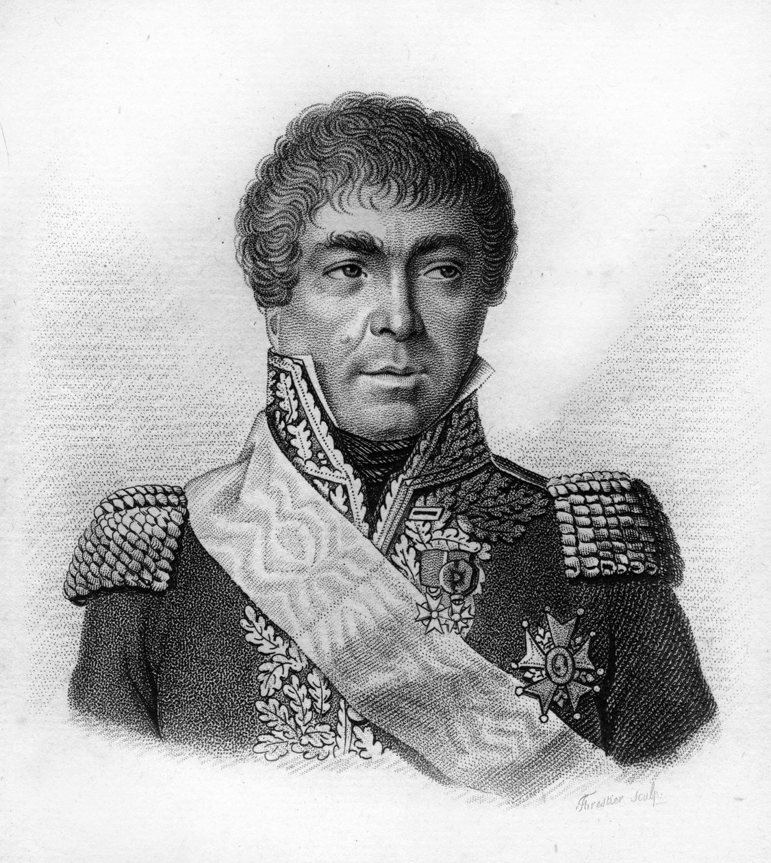 Edmé Etienne Borne DESFOURNEUES (1767-1849) - i "Portretter av franske generaler etter franskmennenes seire og erobringer"". Gravert av Ambroise Tardieu i 1818. Stella Collection. av Ambroise Tardieu