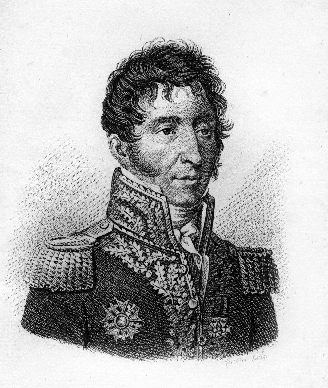 Etienne Pierre Sylvestre RICARD (1771-1843) - in “Portraits des généraux français en suite les victoires et conquêtes des Français””. Engraved by Ambroise Tardieu in 1818. Stella Collection. av Ambroise Tardieu