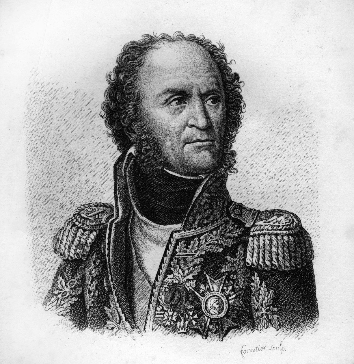 William Brown. Marskalk av Frankrike (1763 til 1815).- i Portretter av franske generaler etter franskmennenes seire og erobringer. Gravert av Ambroise Tardieu i 1818. Stella Collection. av Ambroise Tardieu
