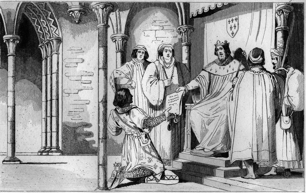 In 1327, Charles IV the Bel (1294-1328) erigue the seigneury of Bourbon in favour of the groin son of Robert de Clermont and grandson of Saint-Louis, Louis I av Ambroise Tardieu