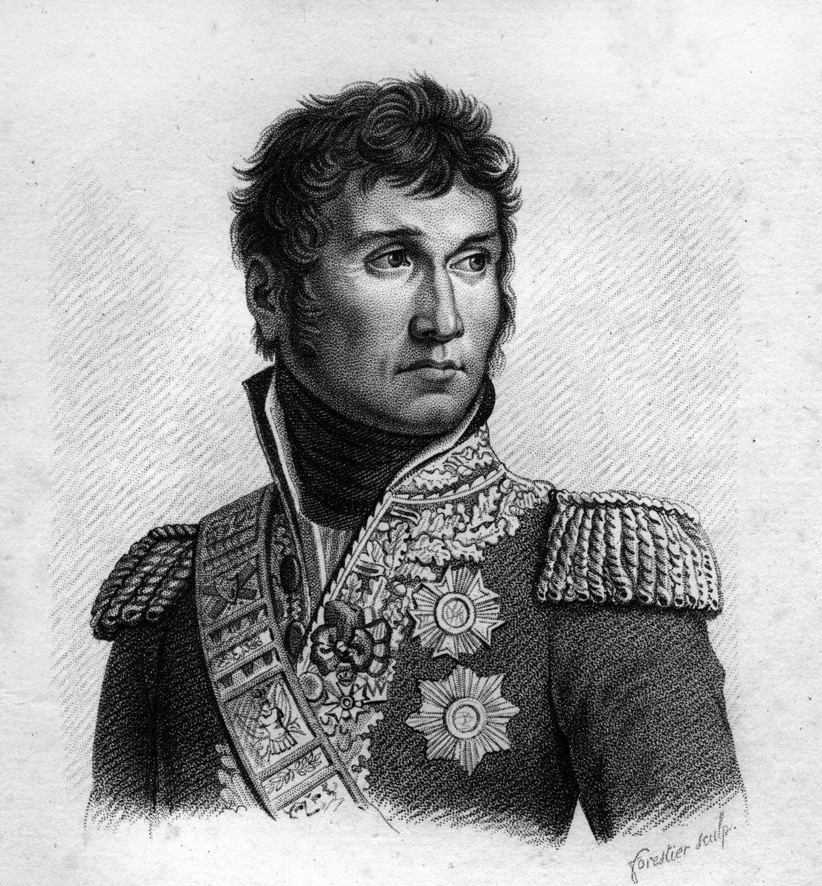 Jean Lannes (1769-1809), hertug av Montebello, fransk marskalk i "Portretter av franske generaler etter franske seire og erobringer"". Gravert av Ambroise Tardieu i 1818. Stella Collection. av Ambroise Tardieu