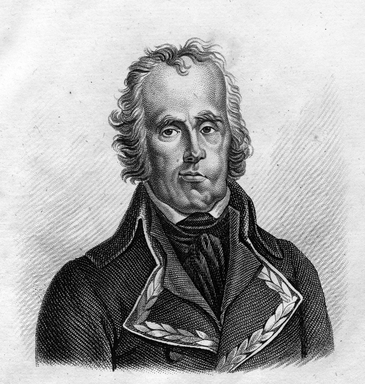 Le Géneral Jean Nicolas Houchard (1740-1793) - i "Portretter av de franske generalene etter franskmennenes seire og erobringer"". Gravert av Ambroise Tardieu i 1818. Stella Collection. av Ambroise Tardieu