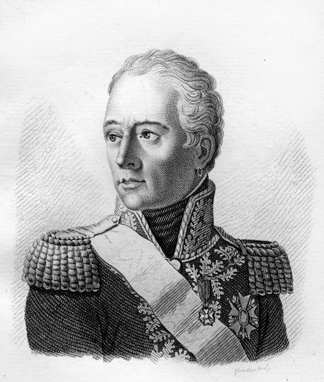 Louis Marie Turreau de Garambouville (1756-1816), fransk general.- i "Portretter av franske generaler etter franskmennenes seire og erobringer"". Gravert av Ambroise Tardieu i 1818. Stella Collection. av Ambroise Tardieu