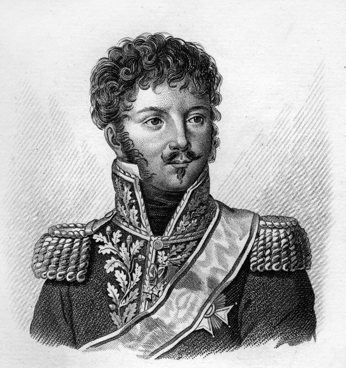 Louis Pierre de Montbrun (1770-1812) Ridder av Montbrun og av imperiet, deretter baron av Montbrun og av imperiet, deretter grev av Montbrun-in" Portretter av de franske generalene etter franskmennenes seire og erobringer"". Gravert av Ambro av Ambroise Tardieu