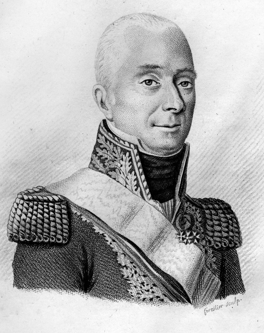 Mathieu Dumas (1753-1837) - i” Portretter av de franske generalene etter franskmennenes seire og erobringer”” Gravert av Ambroise Tardieu i 1818. Stella Collection. av Ambroise Tardieu