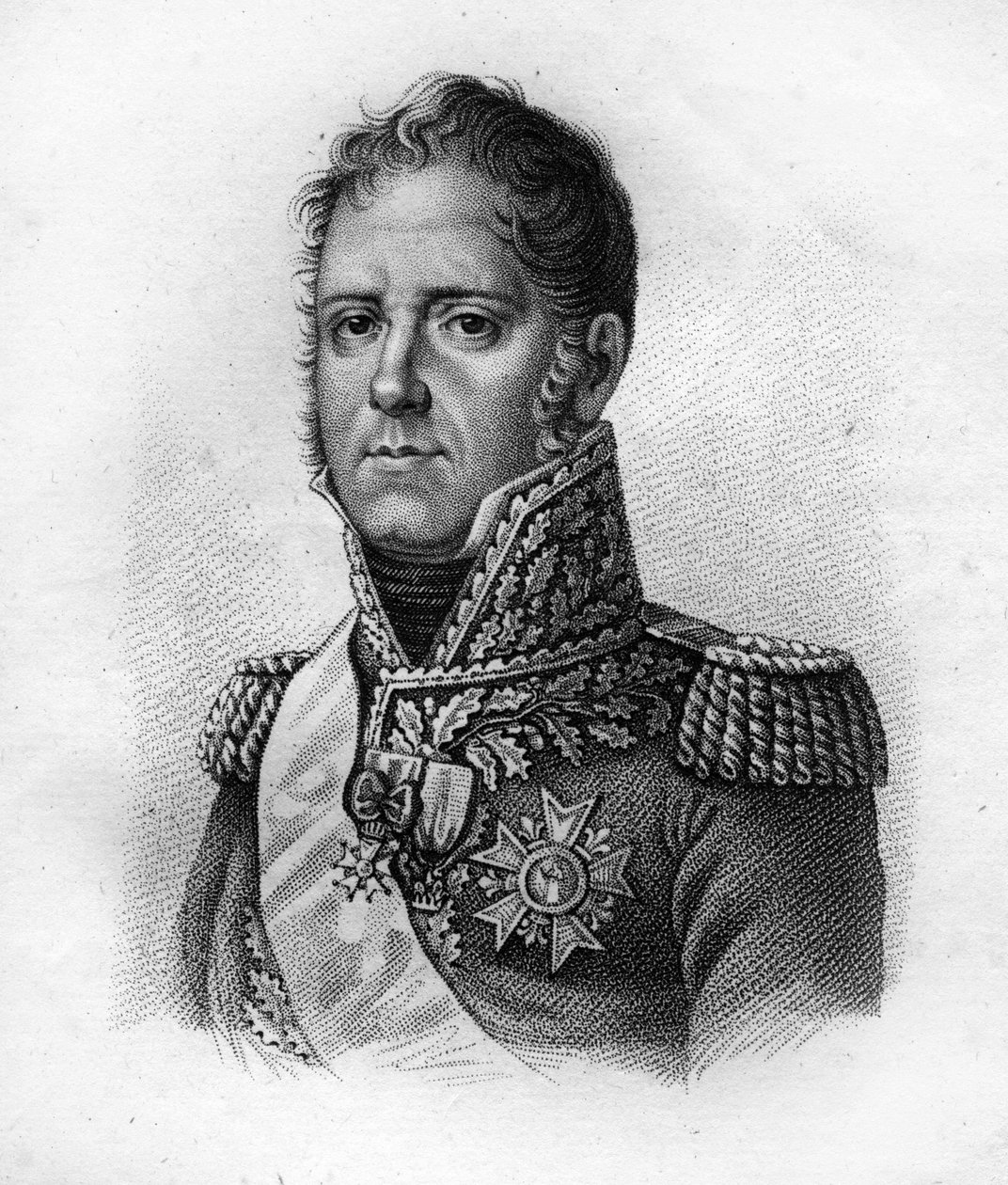 Michel Ney (1769-1815), marskalk av Frankrike, hertug av Elchingen, prins av Moskva." in Portraits of French Generals following the Victories and Conquests of the French”” Gravert av Ambroise Tardieu i 1818. Stella Collection. av Ambroise Tardieu