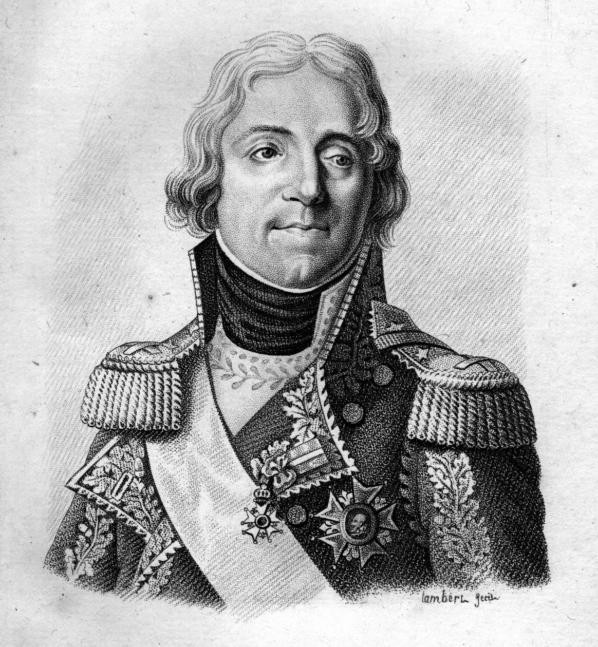 Pierre Riel, Count, then Marquis de Beurnonville Maréchal de France (1752 to 1821) - in “Portraits des généraux français en suite les victoires et conquêtes des Français””. Engraved by Ambroise Tardieu in 1818. Stella Collection. av Ambroise Tardieu