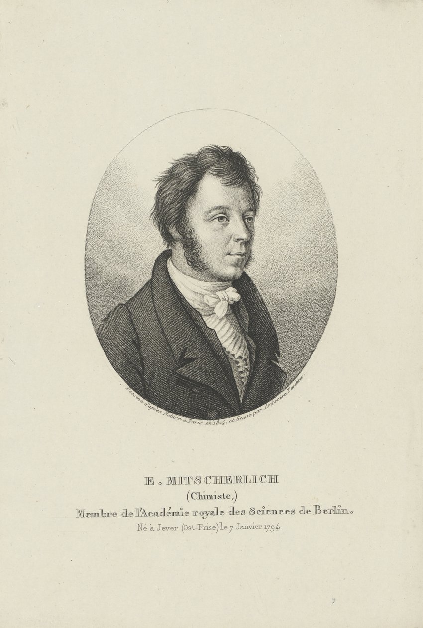 Portrett av Eilhard Mitscherlich 1794-1863, ca. 1830-1840. av Ambroise Tardieu