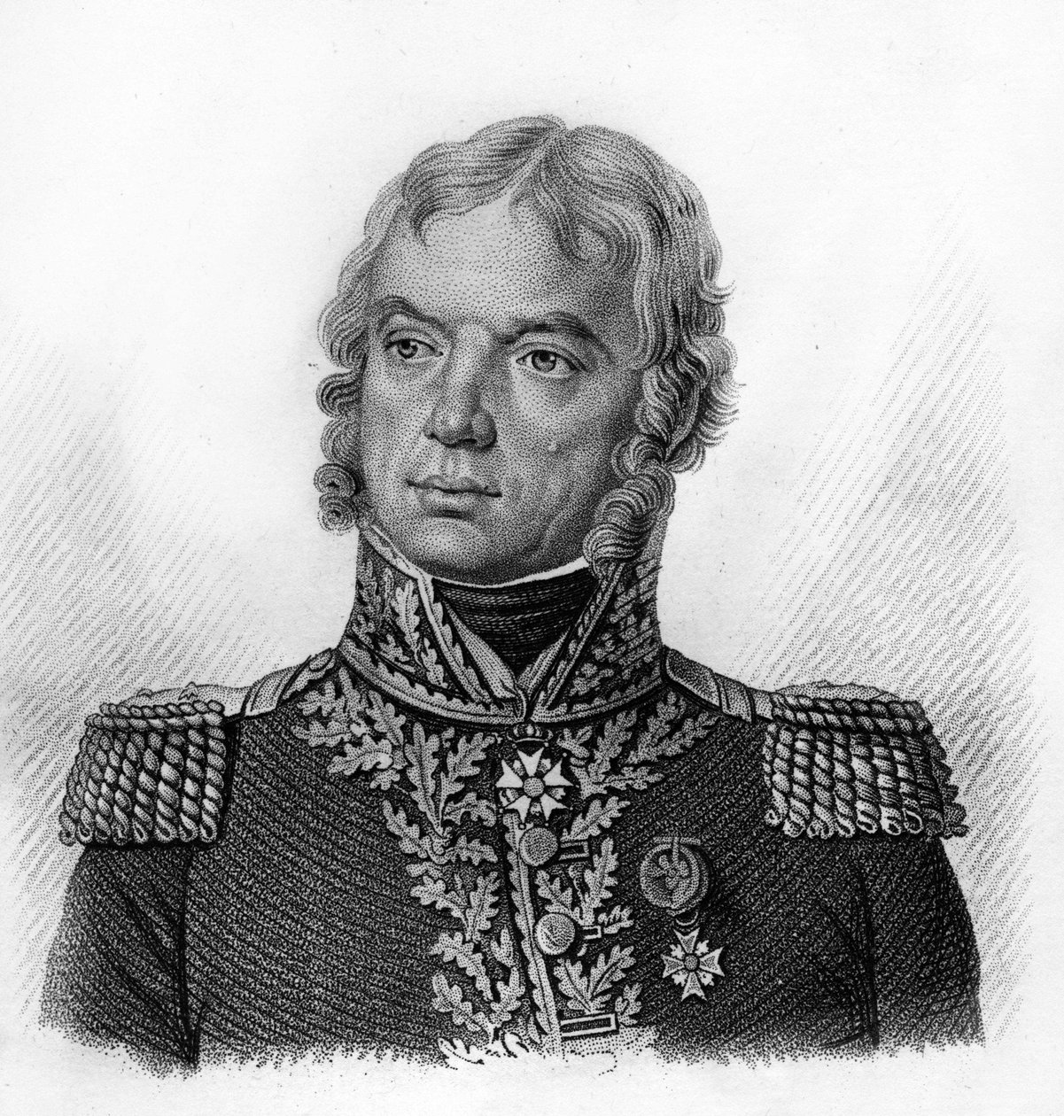 Portrett av Francois Etienne Damas, fransk general (1764-1828) - i ""Portretter av franske generaler etter franskmennenes seire og erobringer"". Grav av Ambroise Tardieu i 1818. Stella Collection. av Ambroise Tardieu