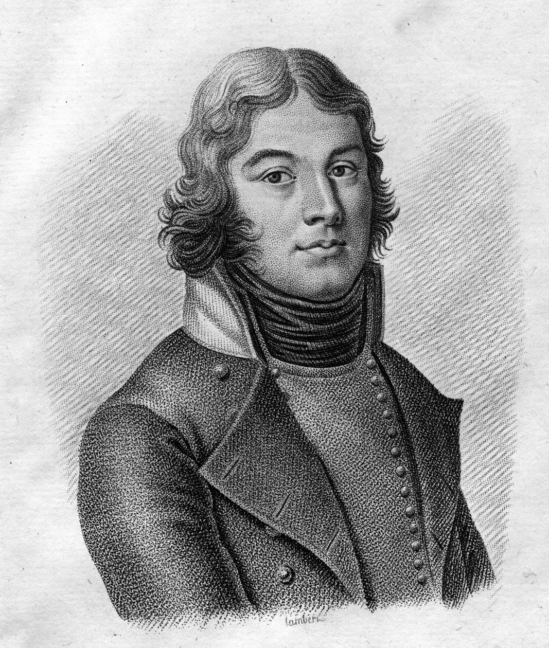 Portrait of General Lazare Louis Hoche (1768-1797) - in “” Portraits of the French generals following the victories and conquests of the French””. Engraved by Ambroise Tardieu in 1818. Stella Collection. av Ambroise Tardieu