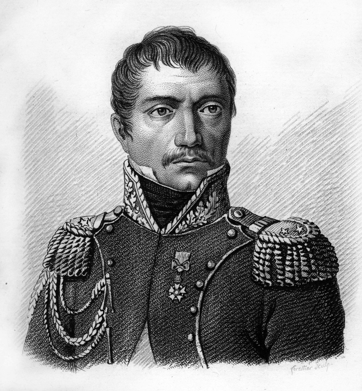 Portrett av general Philippe Auguste Eugène Merlin de DOUAI 1754-1838.- i «Portretter av franske generaler etter franskmennenes seire og kamper»». Gravert av Ambroise Tardieu i 1818. Stella Collection. av Ambroise Tardieu