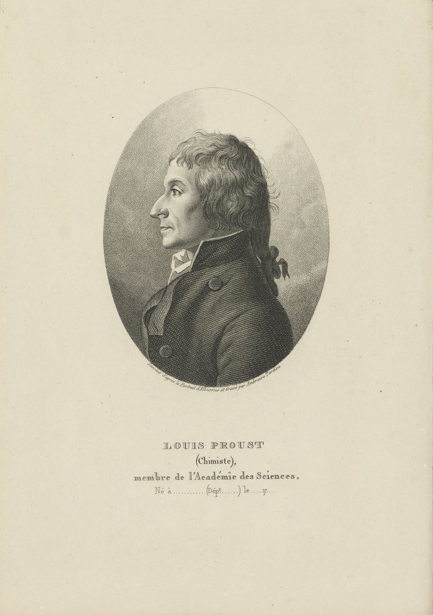 Portrett av Joseph Louis Proust 1754-1826, ca. 1800. av Ambroise Tardieu