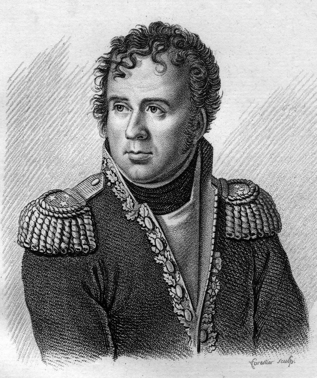 Portrett av Joseph Secret Pascal Vallongue, brigadegeneral (1763-1806) - i "Portretter av franske generaler etter franskmennenes seire og erobringer"". Grav av Ambroise Tardieu i 1818. Stella Collection. av Ambroise Tardieu