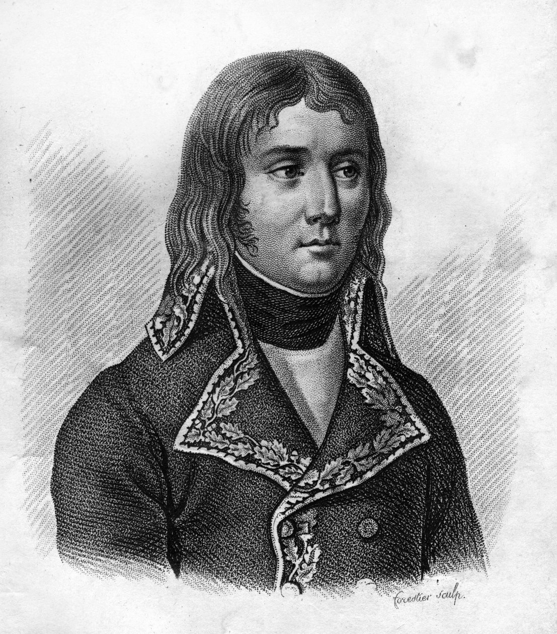 le géneral Jean - Charles ABBATUCCI. 1770-1796) in “” Portraits des Généraux Français””. Engraved by Ambroise Tardieu in 1818. Stella Collection av Ambroise Tardieu