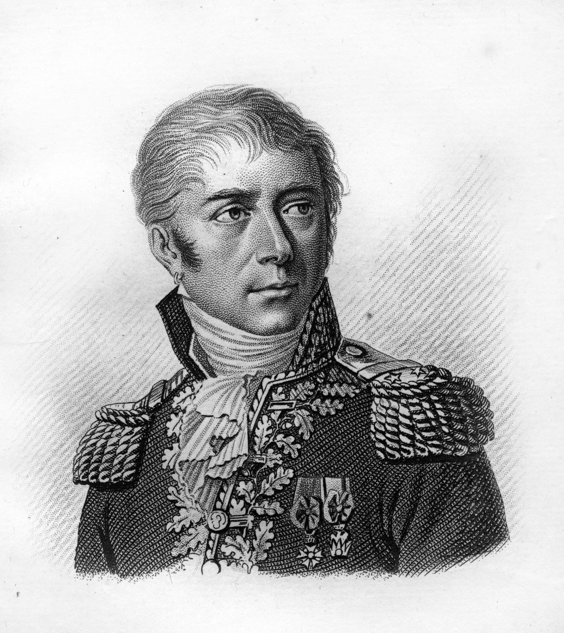 portrett av general Honore Vial.1776-1813.- i ""Portretter av franske generaler etter franskmennenes seire og erobringer"". Gravert av Ambroise Tardieu i 1818. Stella Collection. av Ambroise Tardieu