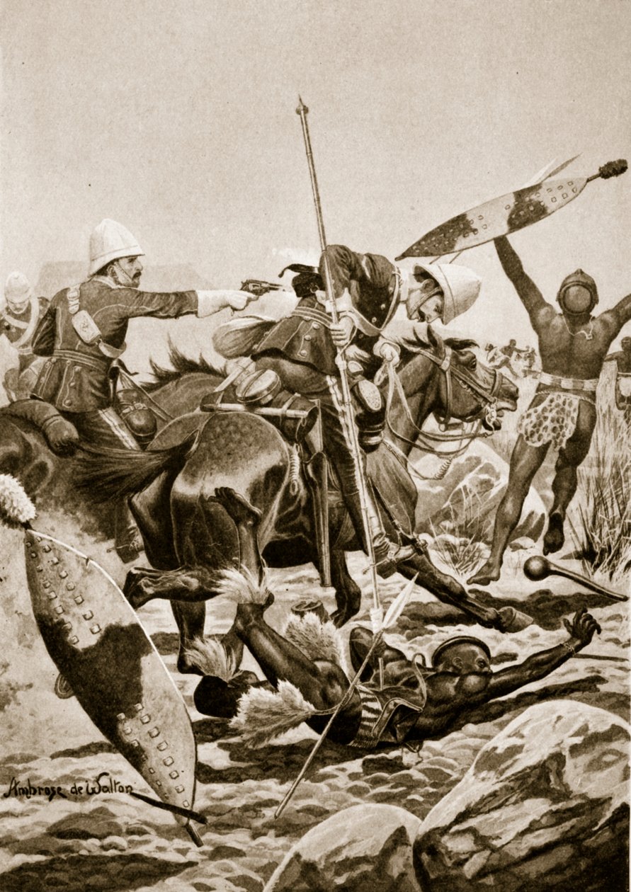 De 17. Lancers forfølger zuluene etter Ulundi, 4. juli 1879 av Ambrose de Walton