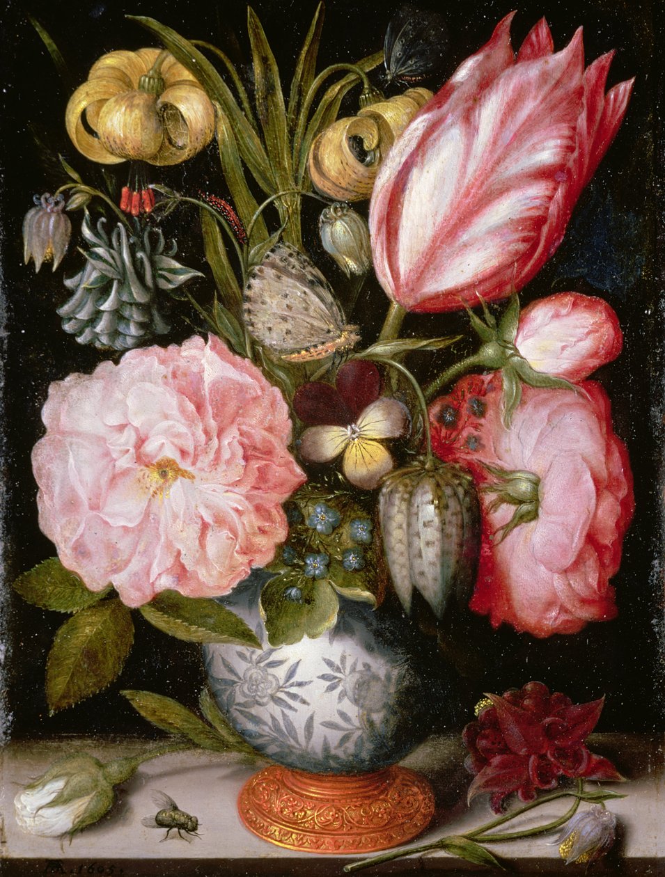 Stilleben av blomster i en porselensvase av Ambrosius the Elder Bosschaert