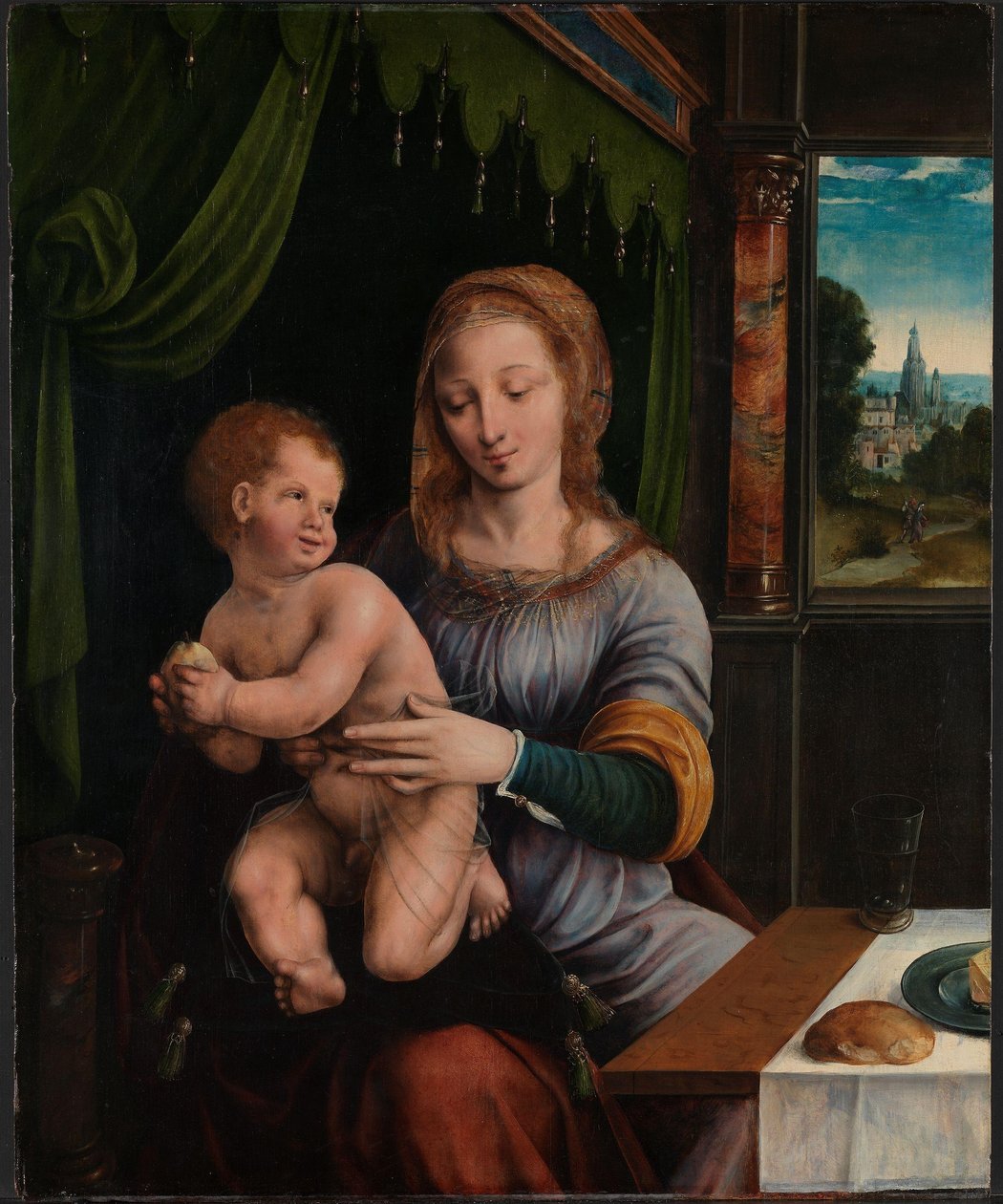 Madonna og barn av Ambrosius (attr. to) Benson