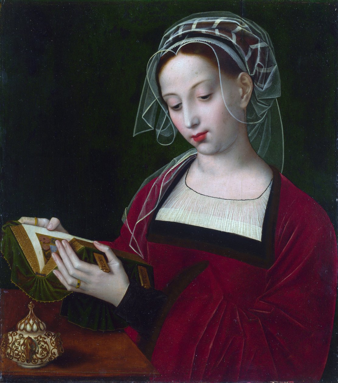 ""Mary Magdalene lesing"" Maleri av Ambrosius Benson (1495-1550) rundt 1525 London National Gallery av Ambrosius Benson