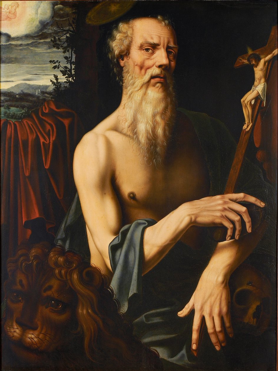 Saint Jerome, første halvdel av 1500-tallet.. av Ambrosius Benson