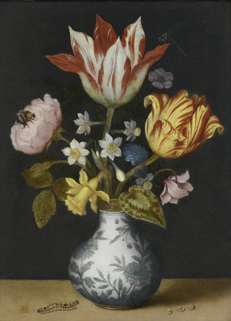 Stilleben av blomster i en Wan-Li vase av Ambrosius Bosschaert the Elder