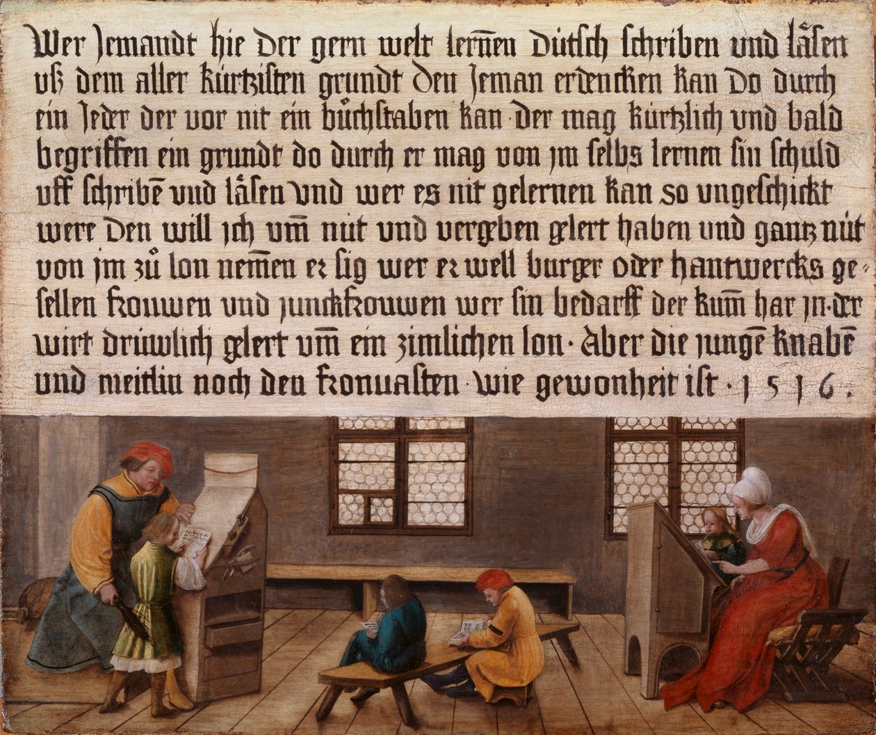 Skolemesterskilt av Ambrosius Holbein