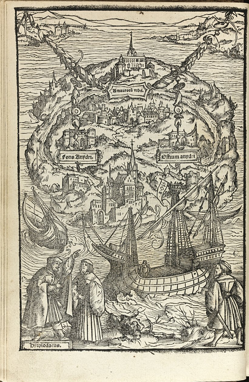 Utopia av Thomas More, 1518 av Ambrosius Holbein