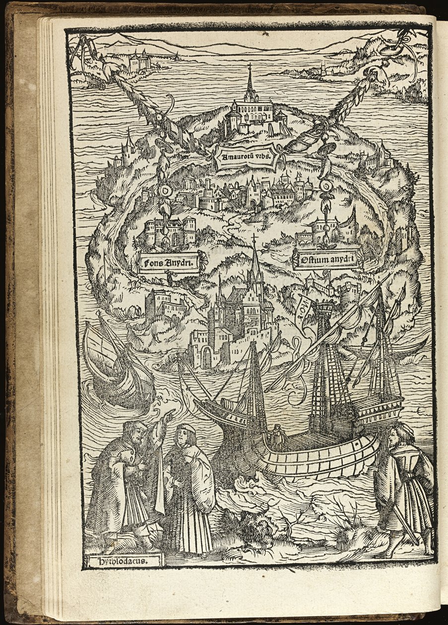 Utopia av Thomas More, 1518 av Ambrosius Holbein