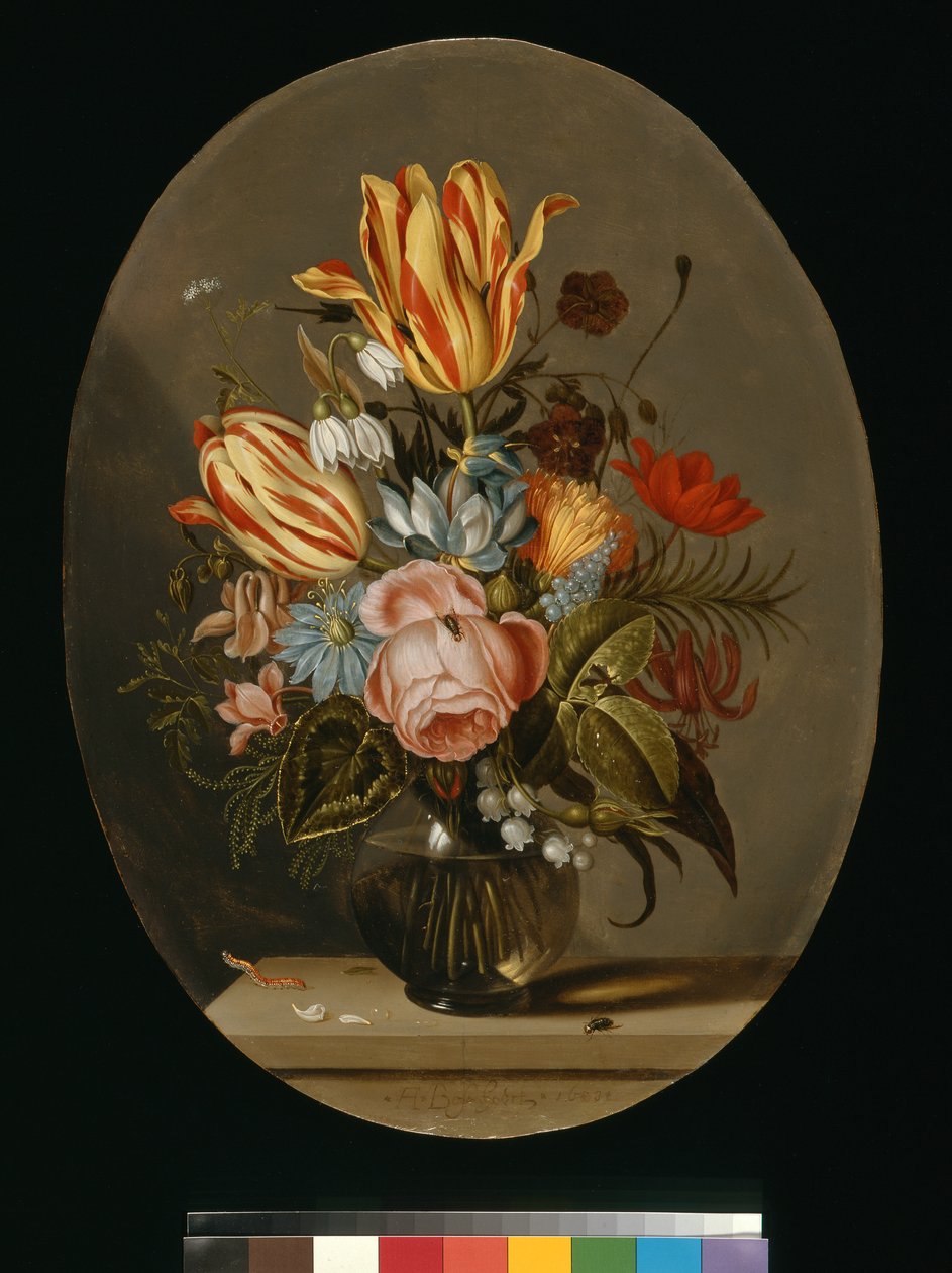 En vase med blomster, ca. 1633 (olje på lerret) av Ambrosius the Younger Bosschaert