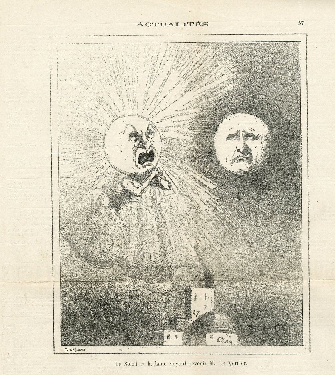 Illustrasjon av Cham (1819-1879) i Le Charivari av Amédée de Noé