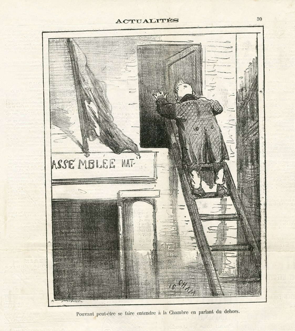Illustrasjon av Cham (1819-1879) i Le Charivari av Amédée de Noé